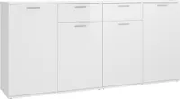 Kredens biały wysoki połysk 160x36x75 cm materiał drewnopochodny