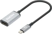 MANHATTAN 4K@60Hz USB 3.2 Typ C auf HDMI-Adapter 15cm Kabel