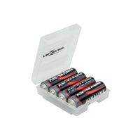 ANSMANN 3x Batteriebox für bis zu 4 AAA & AA Akkus & Batterien - Akkubox für Schutz & Transport
