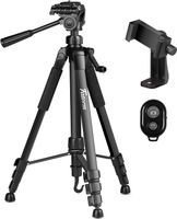 Bluetooth Kamera Stativ Fotostativ 360°Kugelkopf 155cm für Canon Sony Nikon DSLR