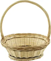Bügelkorb "Braunstreif", T 34 x B 28 x H 13 cm, Einkaufskorb, Shoppingkorb