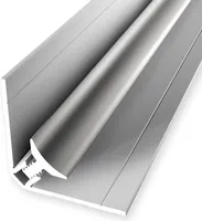 Wandprofil 30 x 30 x 2600 mm Einfasshöhe 3 - 5 mm Tapetenprofil Innenecke Aluminium eloxiert Glatt Ungebohrt Silber glänzend Küberit