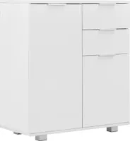 vidaXL Kredens biały wysoki połysk 71×35×76 cm płyta wiórowa