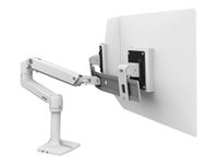 Ergotron LX Series Desk Dual Direct Arm - Freistehend - 9,9 kg - 63,5 cm (25 Zoll) - 100 x 100 mm - Höhenverstellung - Weiß