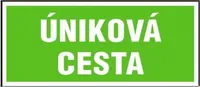 Úniková cesta | plastová cedule, 200x87mm