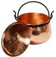 "CopperGarden®" Kupferkessel 20 Liter | mit Deckel | Hexenkessel