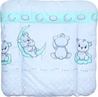Baby Wickelauflage 70 x 70 cm Wickeltischauflage Auflage für Wickeltisch 04.  Bärchen Minze