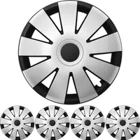 4x krytky nábojů PREMIUM DESIGN "Nefryt" 15 INCH v černé / stříbrné barvě