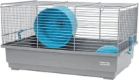 Hamsterkäfig mit Haus grau Nagerkäfig Mäusekäfig Zubehör Haus Hamster Nager Zwerghamster Käfig