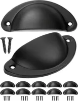'FUXXER® - 10x Antike Schubladen-Griffe Griff-Muscheln Retro Design, Griff-Schalen, Möbel-Griffe für'
