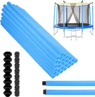 Jopassy 16 Stück Schaumstoff-Trampolin-Hüllen – Ersatz-Trampolin-Schutzstange aus Schaumstoff – glatte Trampolin-Sicherheits-Schaumstoff-Schutzstange für Trampoline im Innen- oder Außenbereich