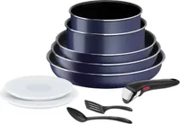 TEFAL L1579102 Ingenio Easy Cook N Clean Batterie de cuisine 10 pieces, anti ashésif, tous feux sauf induction, fabriqué en Fr