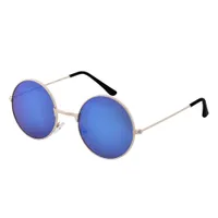 Herren Damen Punk Runde Gläser Brillen Sonnenbrillen Outdoor Sportbrillen Geschenk-Blau