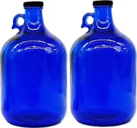 2x Blaue 5L Flasche Weinballon Glasballon Weinflasche Likörflaschen Karaffe