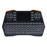 i8 Plus 2.4G kabellose Tastatur Air Flying Mouse Mini kabellose Tastatur dreifarbige Tastatur mit Hintergrundbeleuchtung Englisch eingebauter Lithium-Akku