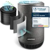 GRUNDIG Luftreiniger Allergiker Air Purifier - Extra leise - Hepa Filter mit Premium AKTIVKOHLEFILTER - 49m2