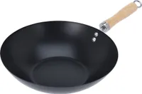 Excellent Houseware Wok Ø30cm Nepriľnavá čierna drevená rukoväť 30 cm - Panvica - Varenie - Potraviny - Kuchyňa