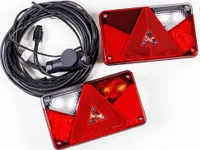 Rückleuchten-Set: Rückleuchten Aspöck Multipoint V LED + 5,5 m 13-poliger Kabelbaum