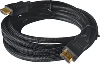 HDMI A-St./HDMI A-St. verg HEAC sw Nylon Mantel 3m