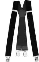 Fabio Farini - 1 Stück 4cm Breites X-Design verstellbar mit extra starken Clipverschluss, Schwarz