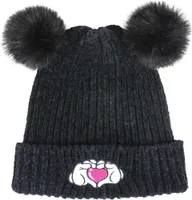 Disney Minnie Mouse Mädchen Wintermütze mit Bommel - Einheitsgröße