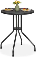 relaxdays Runder Gartentisch in Rattanoptik