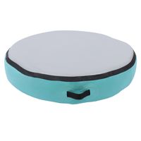 1m aufblasbar Yogamatte Set Gymnastikmatte mit Pumpe Trainingsmatte faltbar Fitnessmatte (blau)