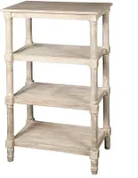 Regal, Landhaus Etagere mit 4 Böden, Holz Regal in Shabby Weiß