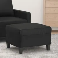 vidaXL Fußhocker Schwarz 60x50x41 cm Kunstleder - Fußhocker - Hocker - Fußbank - Fußschemel