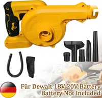 2 in 1 Laubsauger & Laubbläser für Dewalt 18V Akkus, Max 20000rpm Gartenbläser Laubhäcksler mit 7 Zubehör(Ohne Akku)