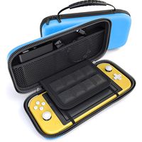 Switch Lite Host Aufbewahrungstasche Schutztasche tragbare Anti-Fall plus harte Handtasche Aufbewahrungsbox für Travel Carry Case(Blau)