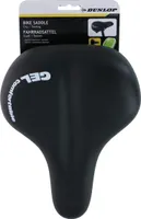 Dunlop Fahrradsattel mit Gel für City- und Tourenräder - Passt sich dem Körper an - 26,5 x 18,5 x 14 CM - Schwarz