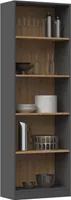 Schmales Bücherregal RAUNO – 60 cm, Eiche Artisan / anthrazit