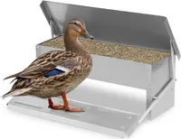 TolleTour 5KG Automatischer Futtertröge, Futterautomaten mit Selbstöffnend Pedal, Hühner Futterautomat, Futterspender Tröge für Geflügel Enten