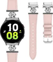 INF Originálny kožený remienok na hodinky Samsung Watch 4/5/6/7 Ružová