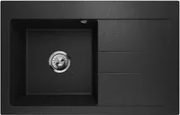 Dřez s jednou mísou Dřez s jednou mísou Luxor 1.0 Granite Black Metallic R Sifon 10348