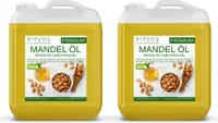 Kitama Mandelöl 100% rein 10 Liter (2 x 5L), sanftes Massage-Öl,  natürlich