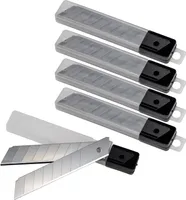 Messerklingen Ersatzklingen Abbrechklingen für Cuttermesser Abbrechmesser 18mm 7 Segmente (50 Klingen) im Köcher