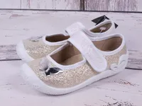 3F Barefoot dívčí pantofle Atena 3A3/4, žlutá 31