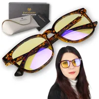 Okulary do komputera blokujące światło niebieskie ANTI BLUE LIGHT + etui, panter 45% 7868