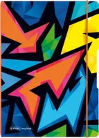 Herlitz Notizheft my.book flex A4 PP 2x 40Bl. kar/lin Neon