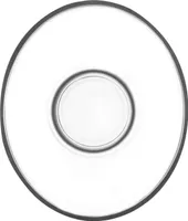 LAV 6-tlg. Unterteller-Set aus Glas für türkische Teegläser oder Tassen - oval -