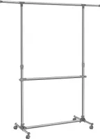 Mobilný vešiak na oblečenie 2 úrovne 198 cm