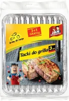 Rechteckige Aluminium-Grillschalen 3 Stück