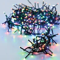 LED Lichterkette bunt mit 8 Leuchtfunktionen - 192 LED / 1,4 m - Weihnachts Beleuchtung multicolor mit Timer Batterie betrieben - Advent Winter Garten Deko Licht für Innen und Außen