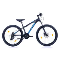 BERLIN BIKE Mountainbike MTB1: 26 Zoll und 33 cm Rahmenhöhe, Hydraulische Scheibenbremsen & Shimano-Set, Schwarz-Blau