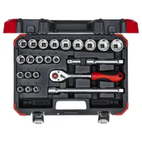 GEDORE červená R69013024 Sada nástrčných kľúčov 1/2" 10-32mm 24 kusov, 3300056