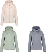 Icepeak Adrian Strickfleecejacke Damen mit Kapuze, Farbe:Blau, Größe:L