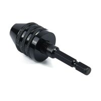 Trade-Shop Mini Bohrer Adapter Bit Bohrfutter / 0,6-8mm Spannweite / Sechskantaufnahme 6,35mm Schaft 1/4" HEX / für Akkuschrauber mit Bit-Aufnahme