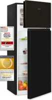 Exquisit Kühl-Gefrier-Kombination, Kühlschrank mit Gefrierfach, 206 L, 4-Sterne, Türanschlag wechselbar, Temperaturregelung, KGC5270-45-010E schwarz